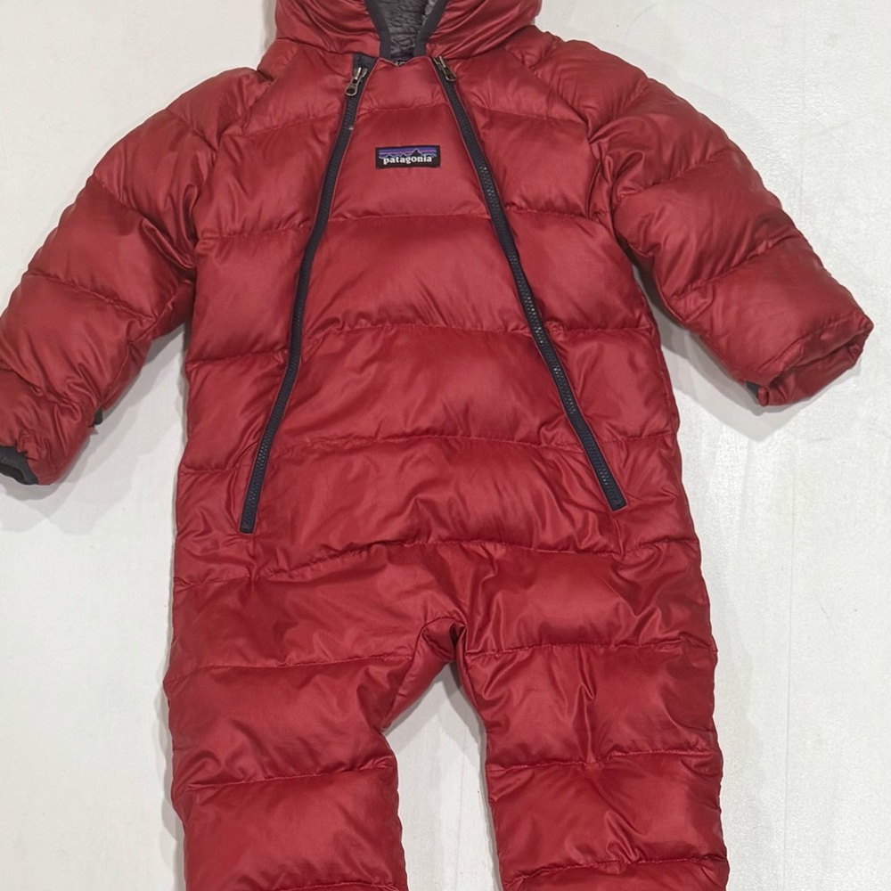 Patagonia Infant Red Puffer Snowsuit